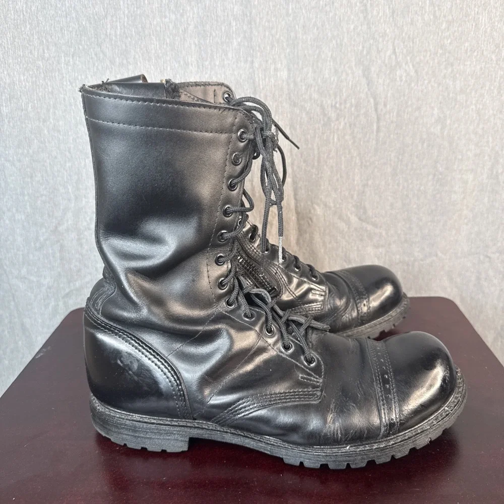 HH Brand Double H Military Combat Leather Jump Boots Men's 11 W Made in USA